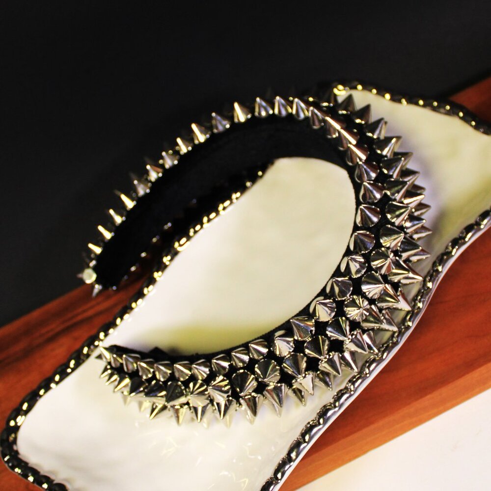Gothic silver spiked headband